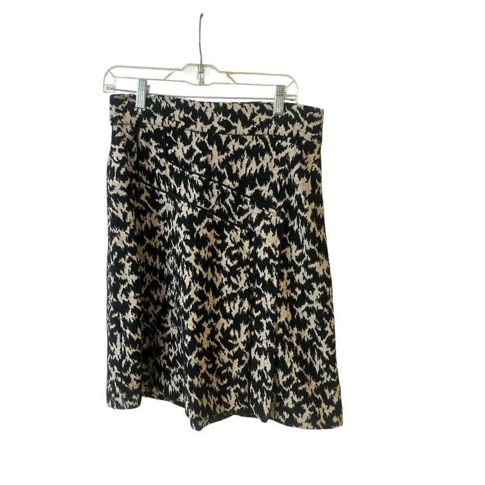 Diane von Furstenberg Amanda skirt gray & black sz 8 - Picture 2 of 5